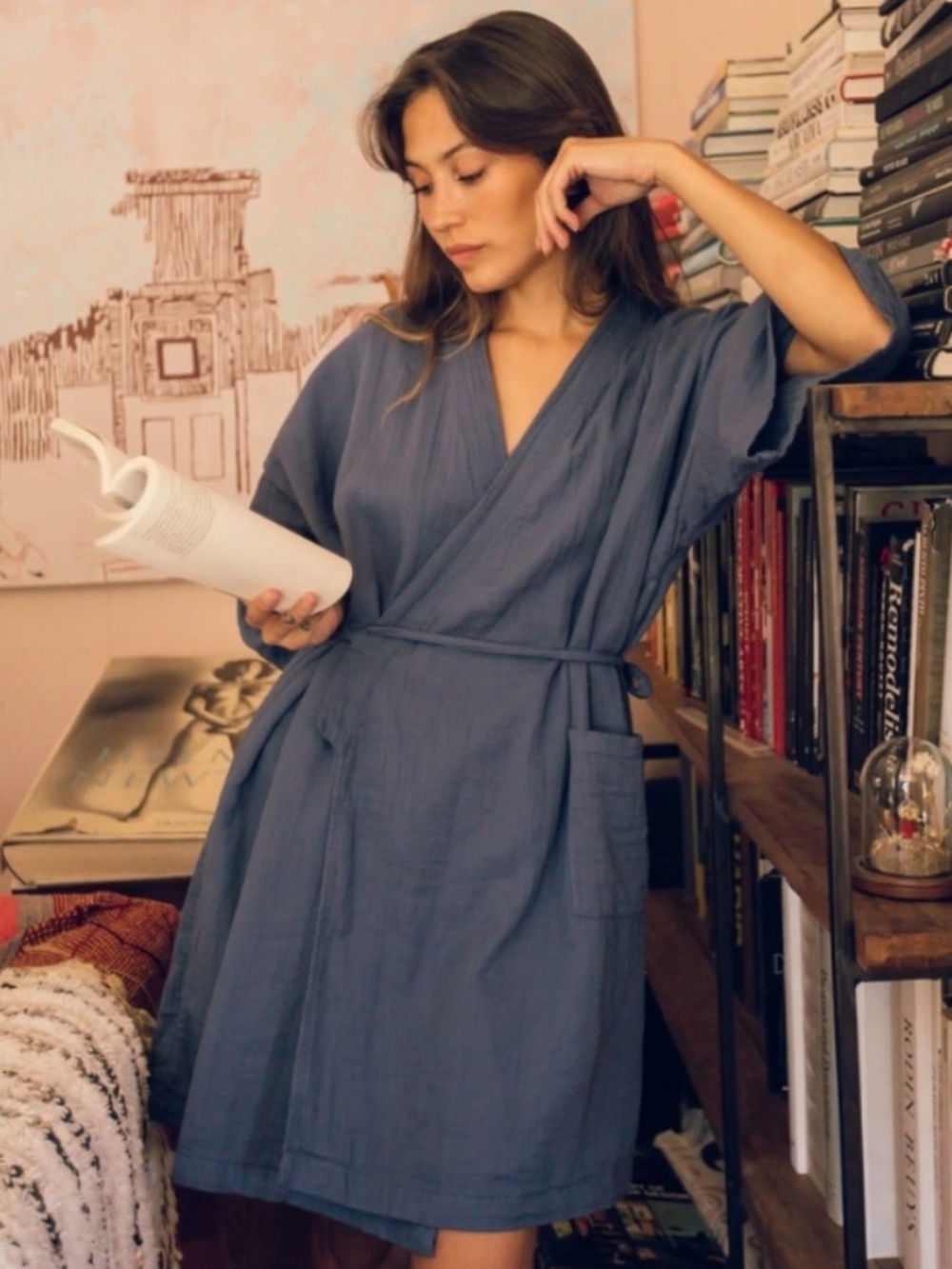 Odd Bird Play Lounge Wrap Dress Size Small